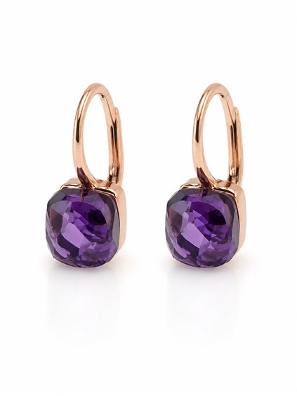 Earrings Cianfrone Gioielli Woman in Gold Ametista OROR-111-198 - OROR-111-198